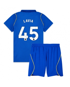 Billige Fotballdrakt Chelsea Romeo Lavia #45 Replika Hjemmedraktsett Barn 2026-27 Kortermet (med bukser)